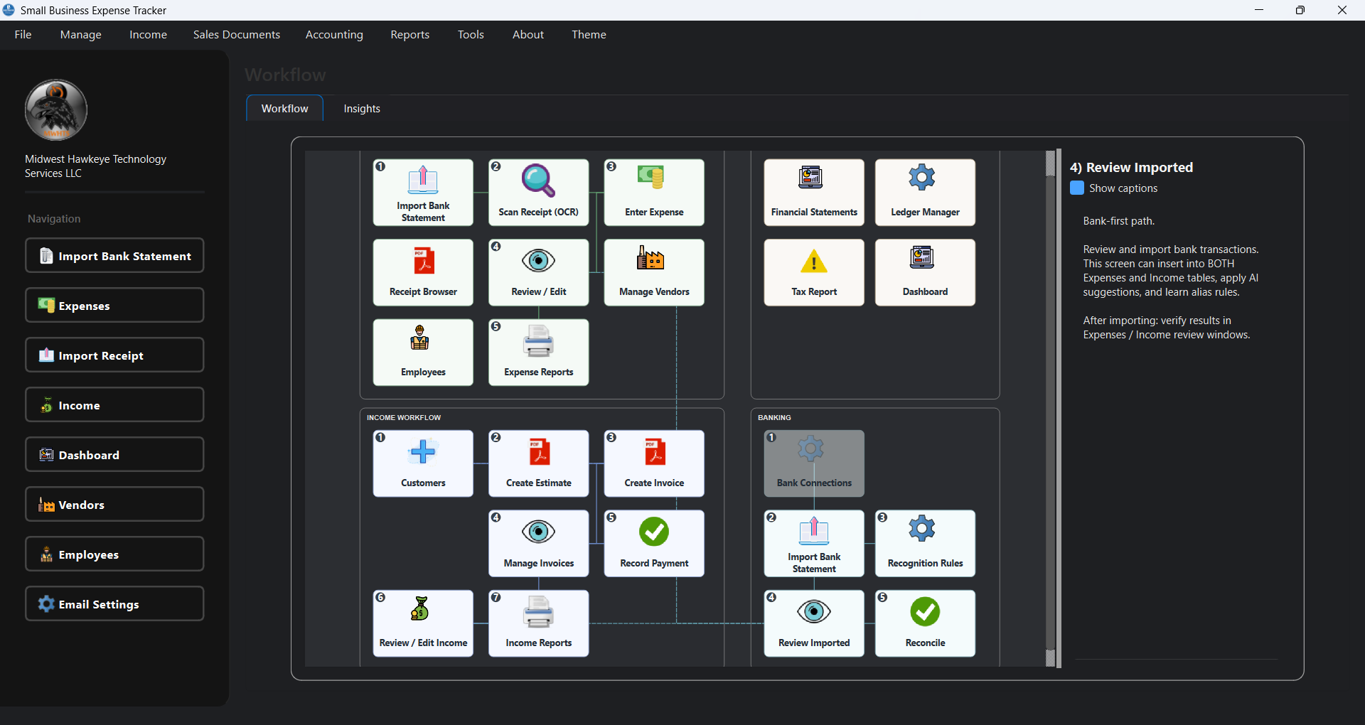 QuickTracker workflow overview
